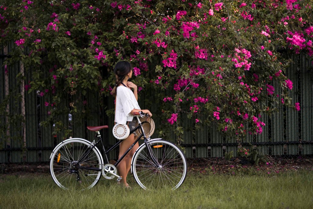 Bicycle and Bougainvilleas